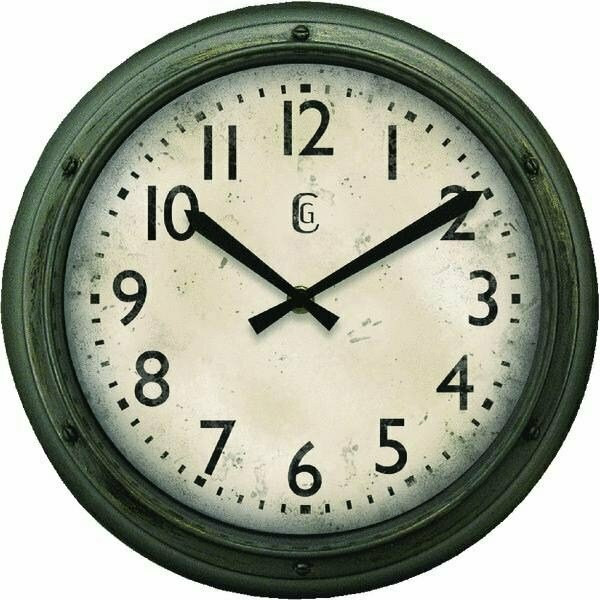 Geneva 12 Antique Finish Wall Clock 4388G